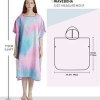 Surf Poncho Towel Poncho Quick-Dry Towel Hoodie Microfiber Beach Robe Changing Poncho Swim Towel Beach Poncho For Adults (A4)