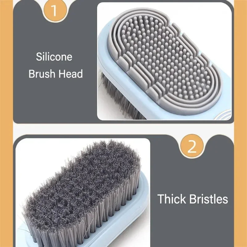 Double-sided Rubber Shoe Brush Soft Bristles Clothes Shoe Brushes Care Specialized Brush Waterproof Dirt Removal Cleaning Tool