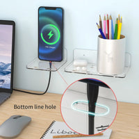 Wall Mount Floating Shelves Acrylic Clear Mini Adhesive Shelf for Living Room, Bathroom, Bedroom