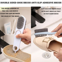 Double-sided Rubber Shoe Brush Soft Bristles Clothes Shoe Brushes Care Specialized Brush Waterproof Dirt Removal Cleaning Tool