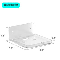 Wall Mount Floating Shelves Acrylic Clear Mini Adhesive Shelf for Living Room, Bathroom, Bedroom
