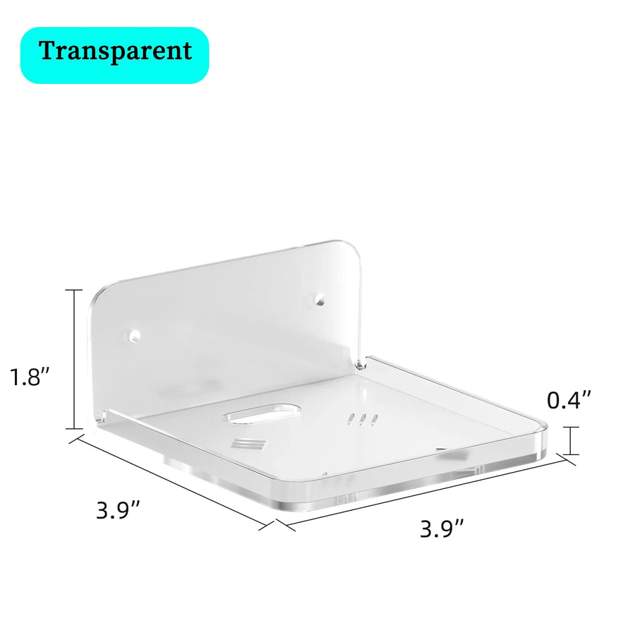 Wall Mount Floating Shelves Acrylic Clear Mini Adhesive Shelf for Living Room, Bathroom, Bedroom