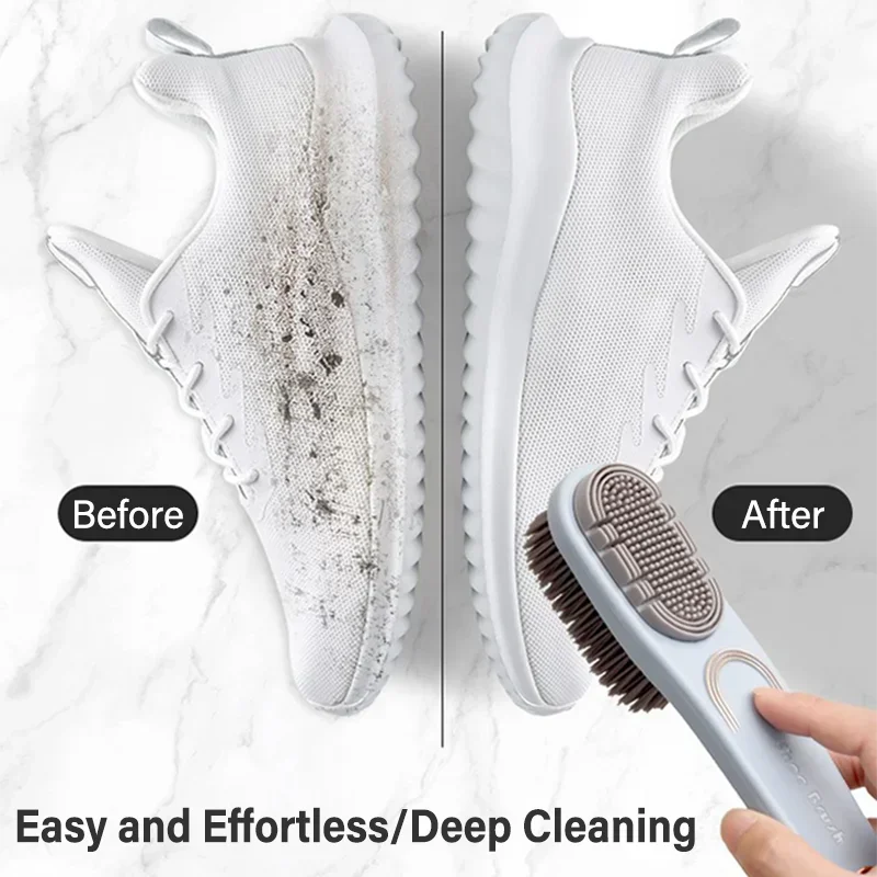 Double-sided Rubber Shoe Brush Soft Bristles Clothes Shoe Brushes Care Specialized Brush Waterproof Dirt Removal Cleaning Tool