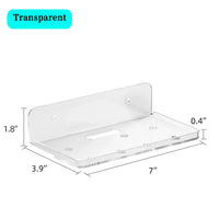 Wall Mount Floating Shelves Acrylic Clear Mini Adhesive Shelf for Living Room, Bathroom, Bedroom