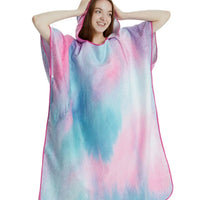 Surf Poncho Towel Poncho Quick-Dry Towel Hoodie Microfiber Beach Robe Changing Poncho Swim Towel Beach Poncho For Adults (A4)