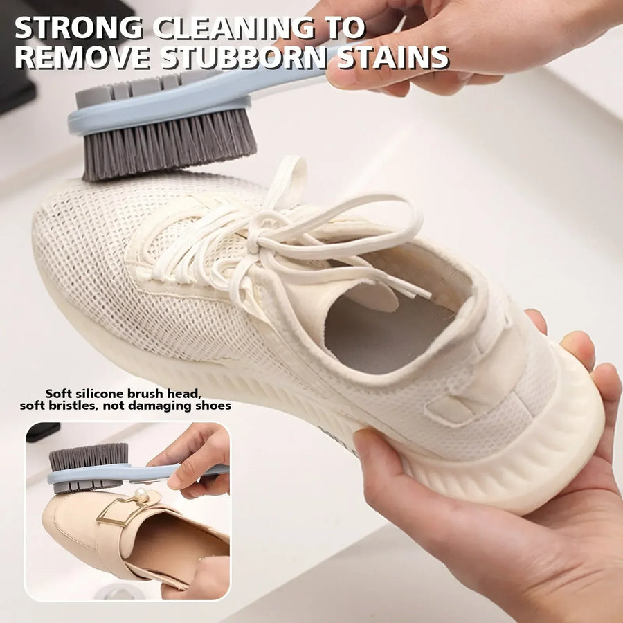 Double-sided Rubber Shoe Brush Soft Bristles Clothes Shoe Brushes Care Specialized Brush Waterproof Dirt Removal Cleaning Tool